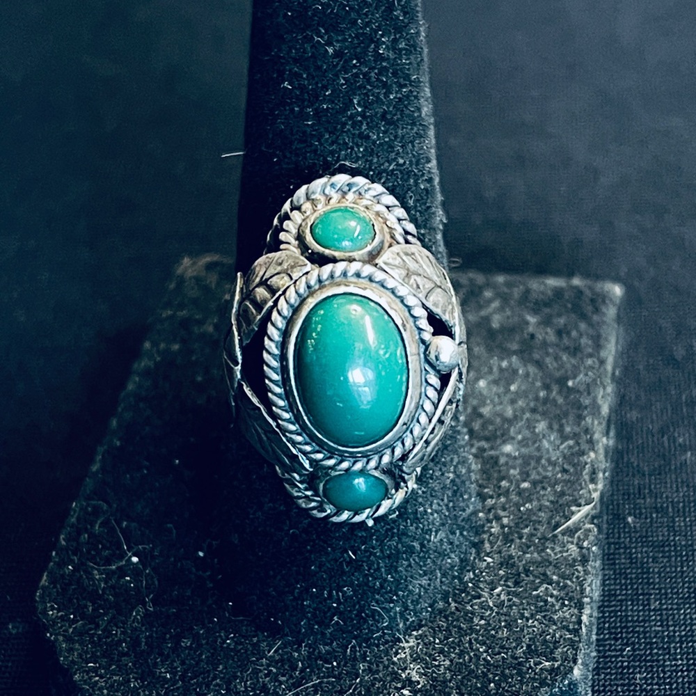 Silver and Turquoise Statement Ring